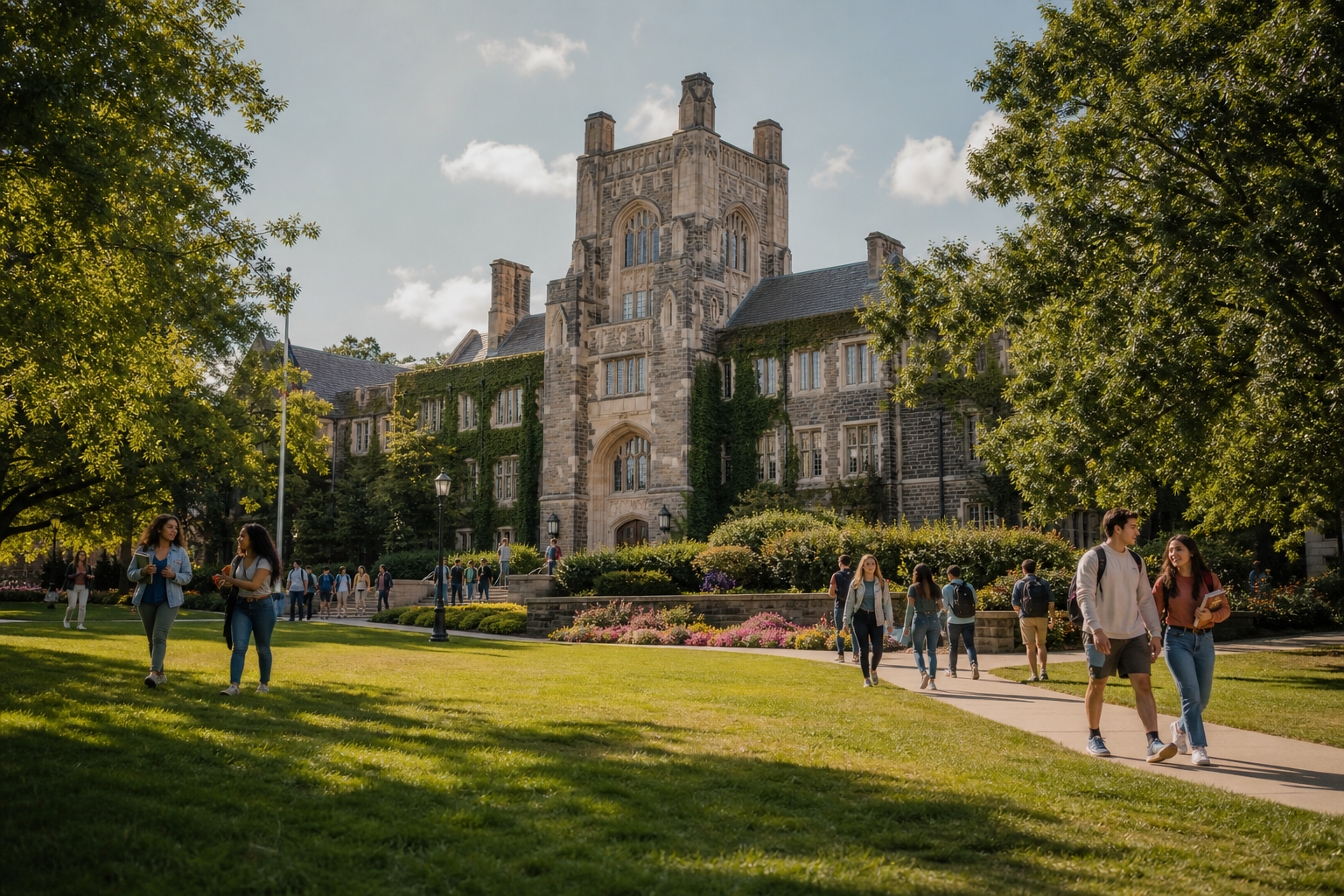College Building at Dusk