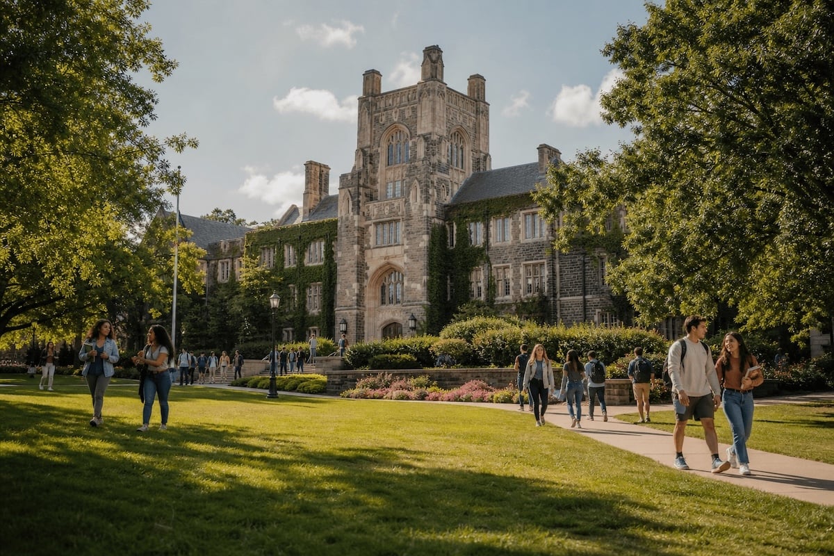 College Building at Dusk